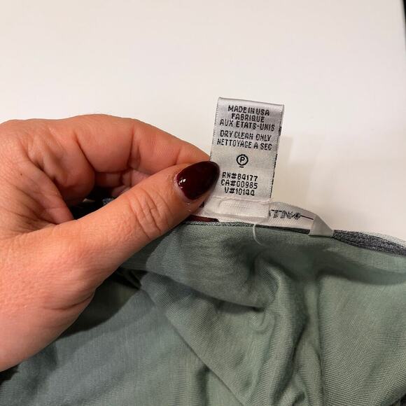 Diane von Furstenberg Green Watercolor Print Long Sleeve Wrap Mini Dress Size 2 - Picture 9 of 13